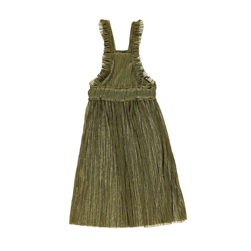PIUPIUCHICK long dress with frills golden - Pulu 