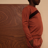 REPOSE AMS track sweater weathered berry - Pulu 