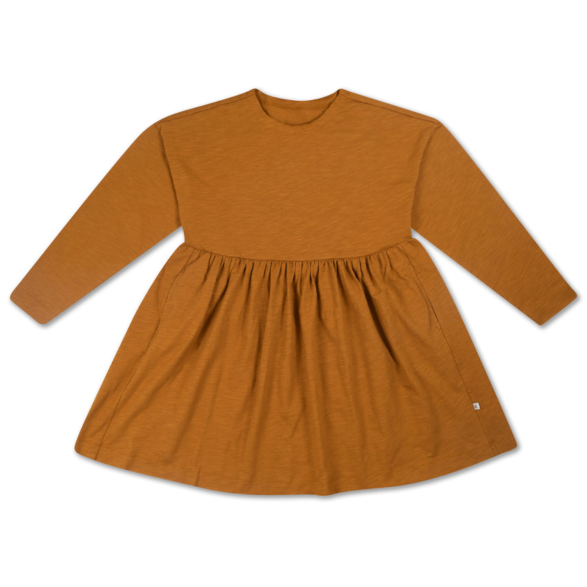 REPOSE AMS simple dress khaki brown