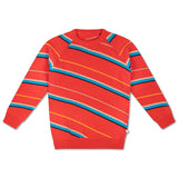 REPOSE AMS knit raglan sweater diagonal stripe