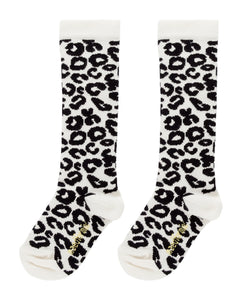 MAED FOR MINI white leopard knee socks - Pulu 