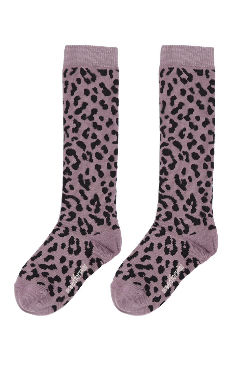 MAED FOR MINI lilac leopard knee socks - Pulu 